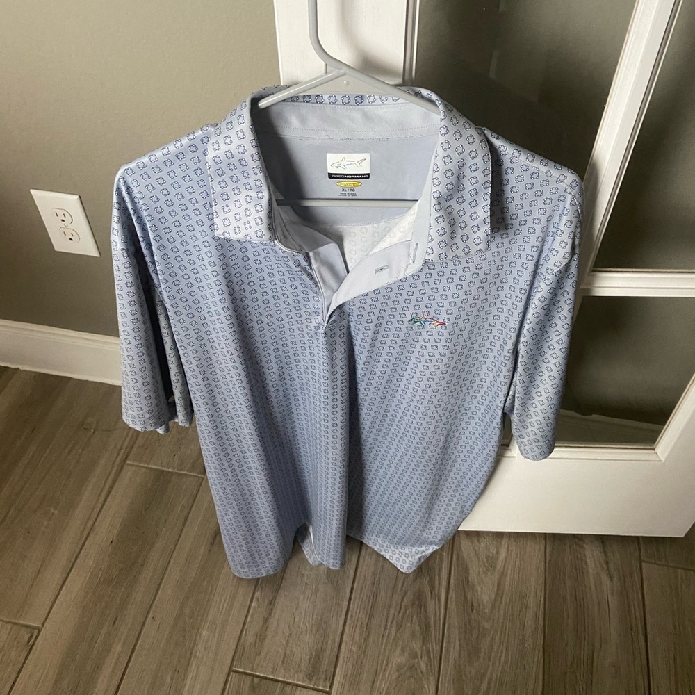 Greg Norman silver adult XL golf polo